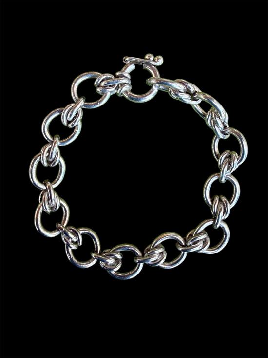 Unbranded Jewelry - Vintage Peru 950 Sterling Silver Heavy Chain Link Bracelet 7" 25g